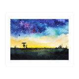 Baby girl's wishes || watercolor for nursery, kids room (Print Only) thumbnail