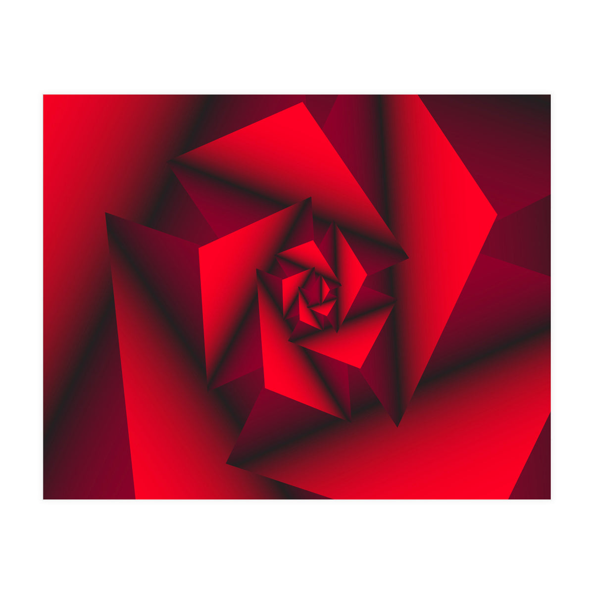Red Abstract Geometric (Print Only)