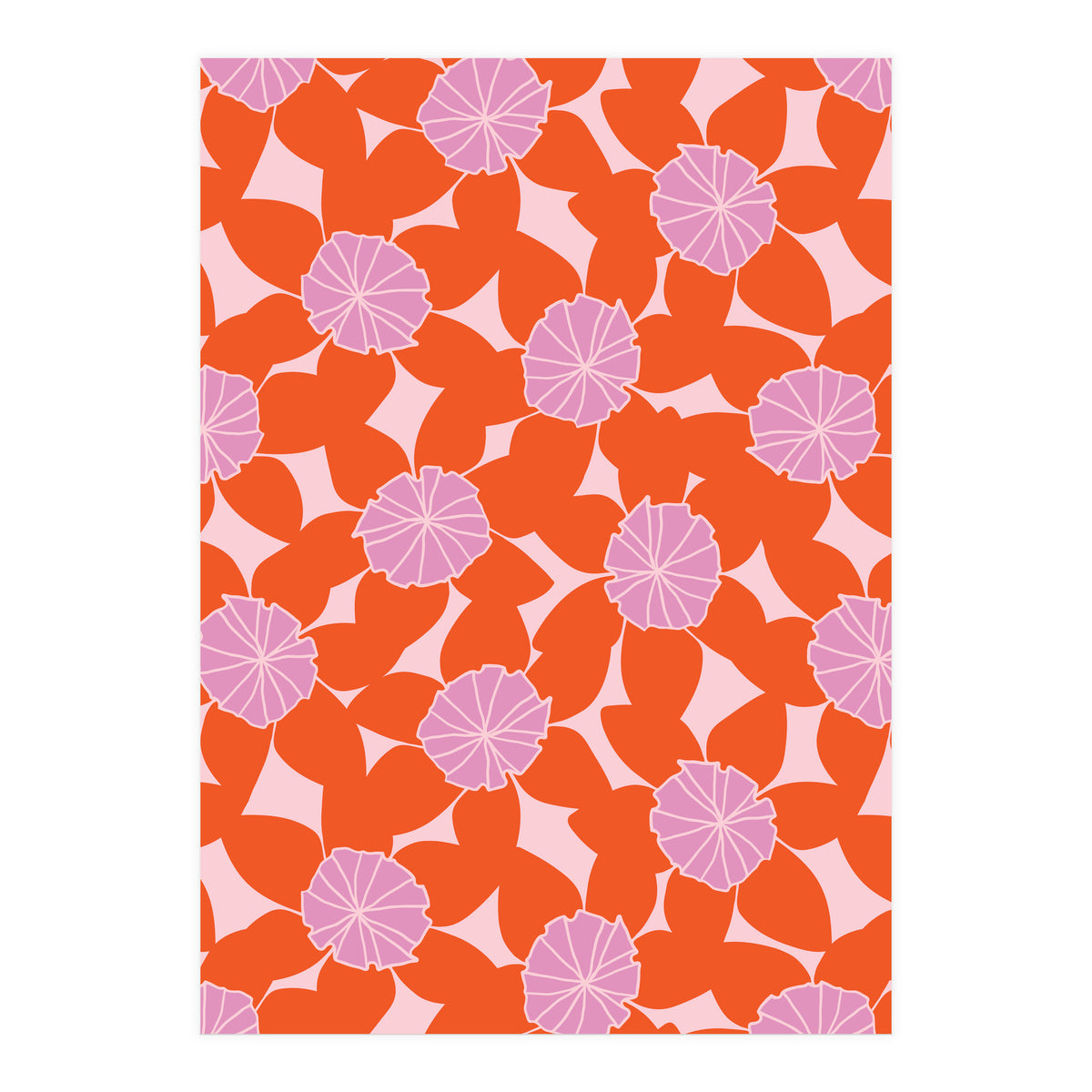 Purple Flower Pattern (Print Only)