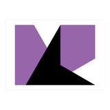 Geometric Shapes No. 64 - purple & black (Print Only) thumbnail