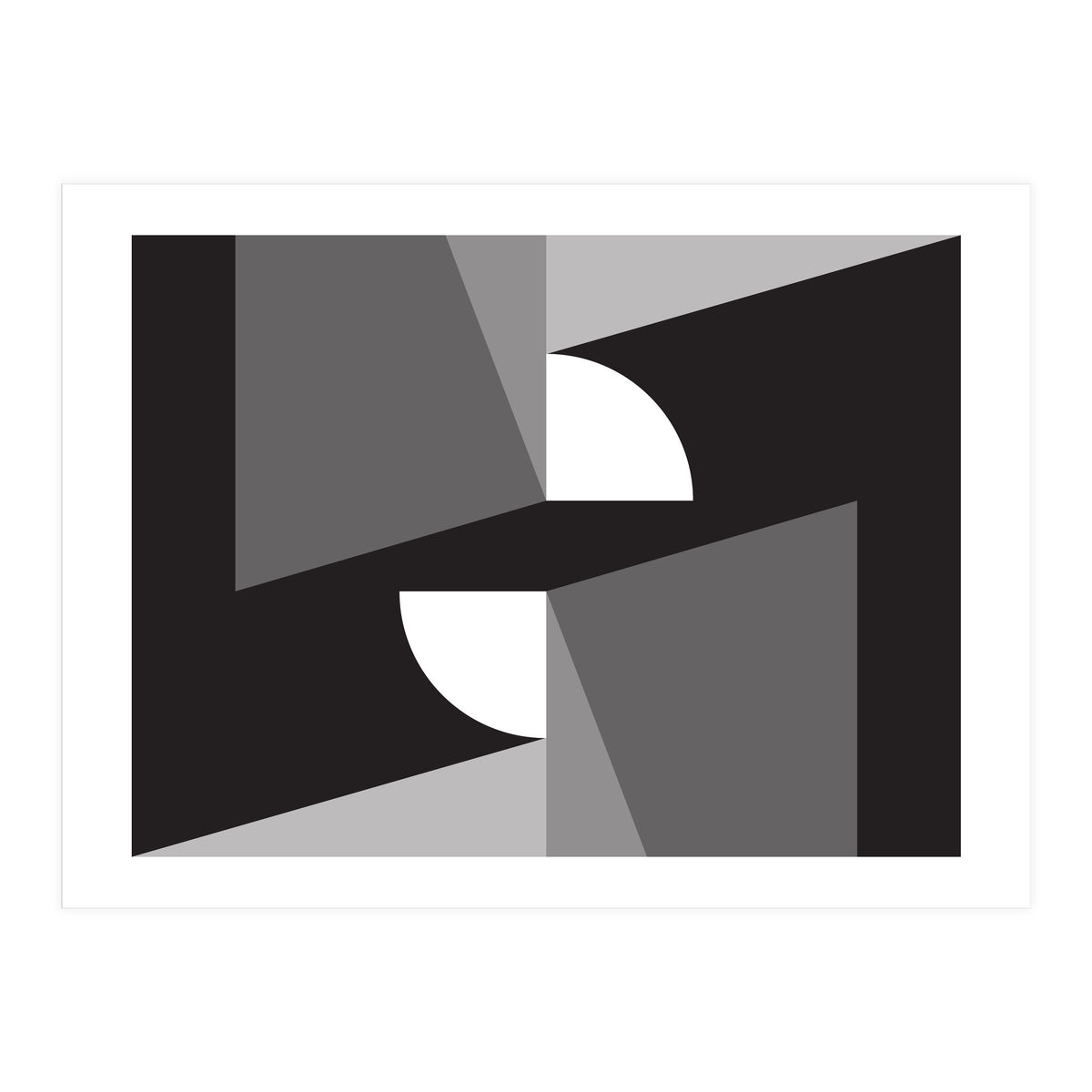 Geometric Shapes No. 11 - monochrome (Print Only)