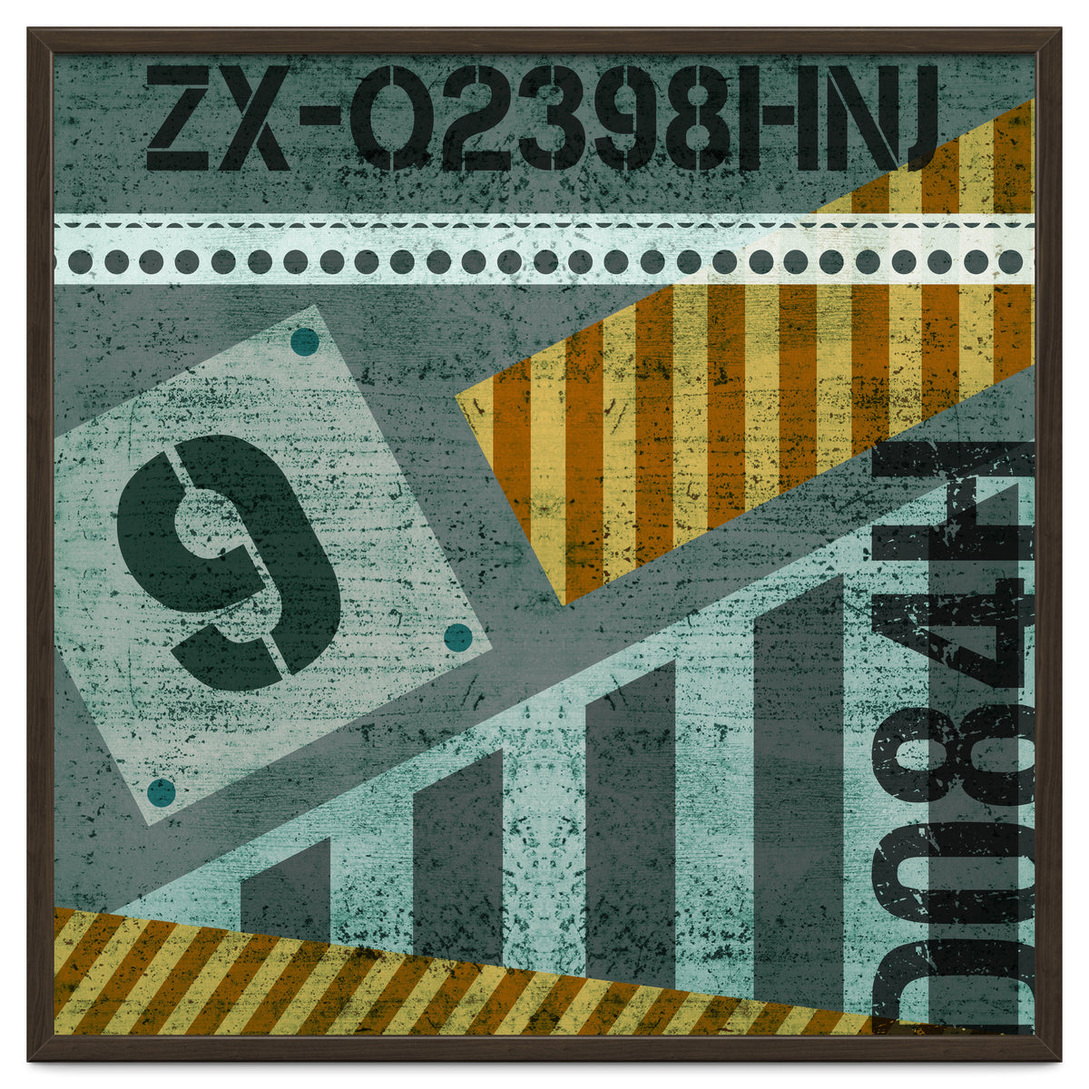 Abstract Industrial Slate And Stripes