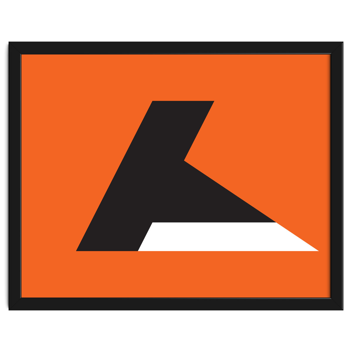 Geometric Shapes No. 79 - orange & black