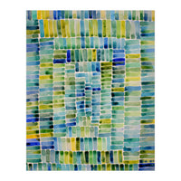 Abstract rectangle pattern in green (Print Only)