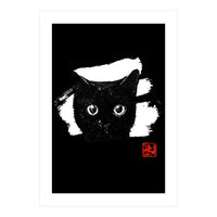 cat face in white (Print Only)