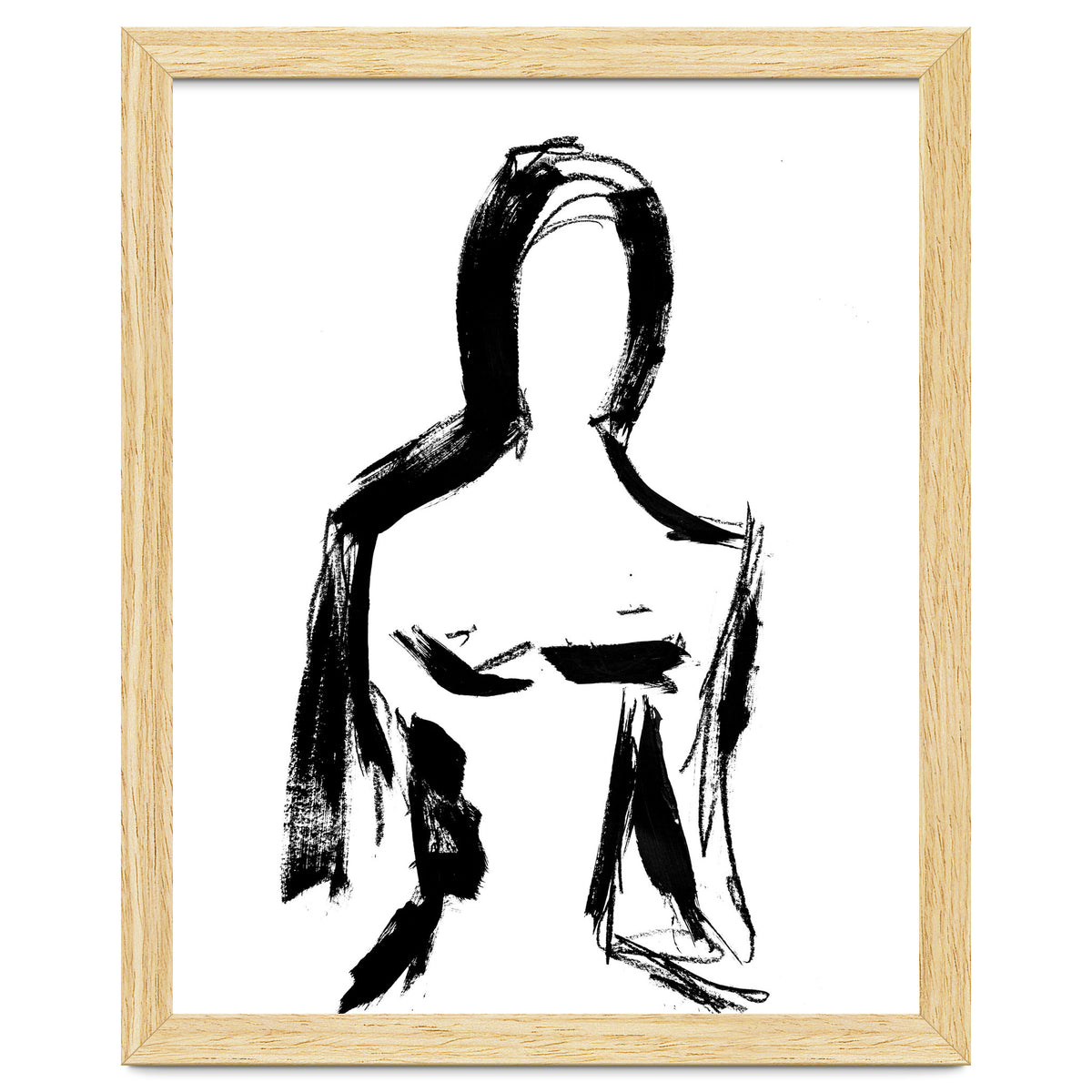 Abstract Monochrome Female Figure