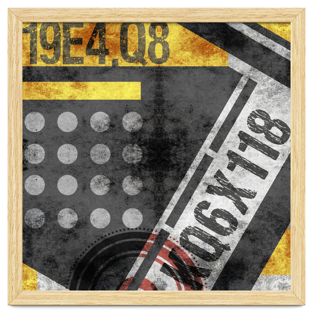 Abstract Industrial Black And Yellow