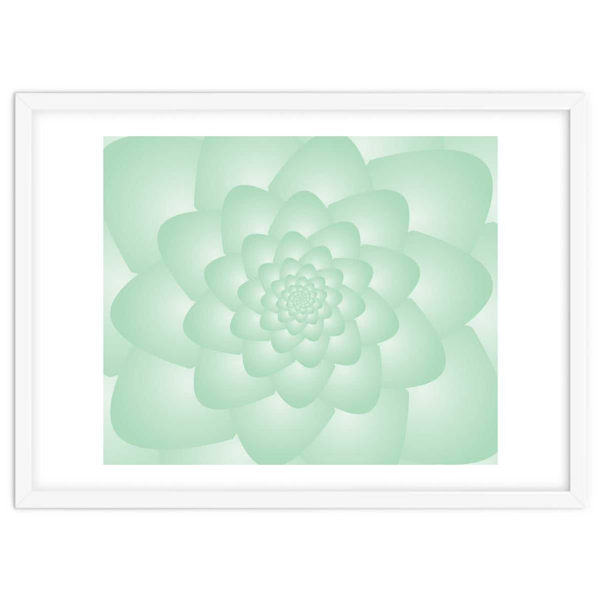 Pastel Colors Flower Pattern Set Green
