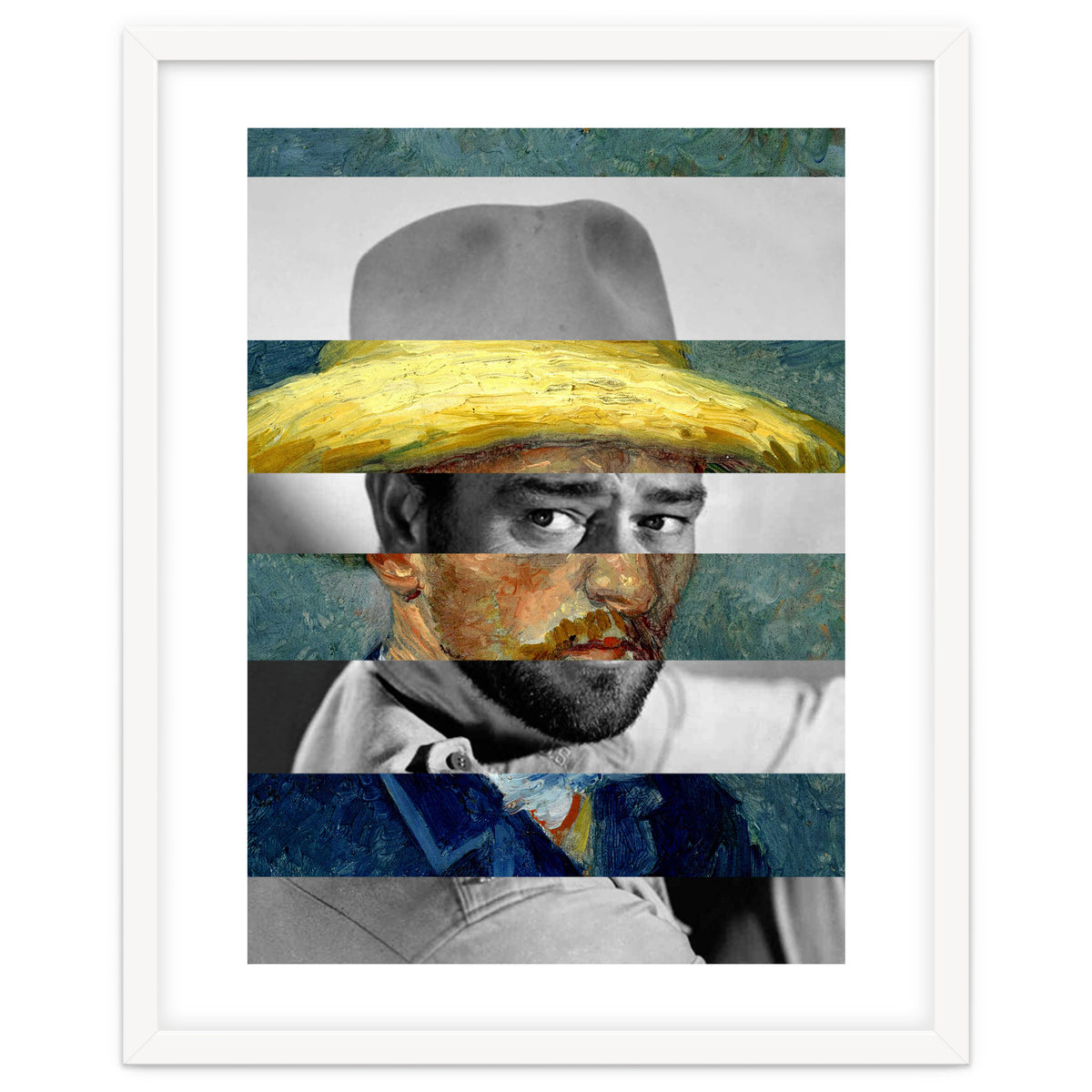 Van Gogh's Self Portrait With Straw Hat & John Wayne