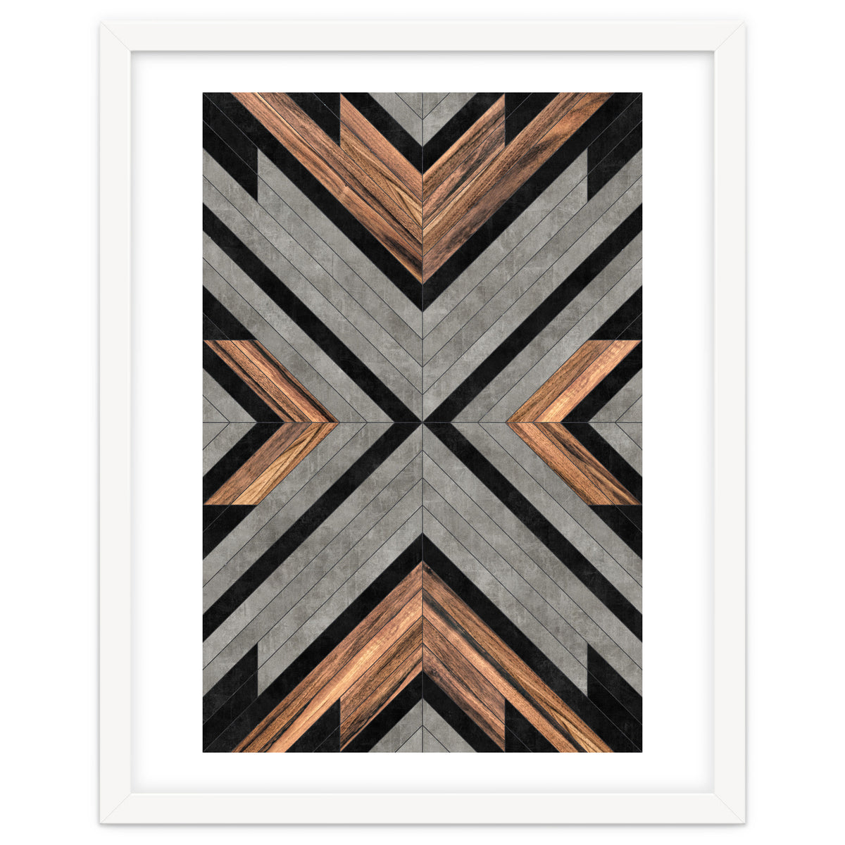 Urban Tribal Pattern No.2 - Concrete and Wood