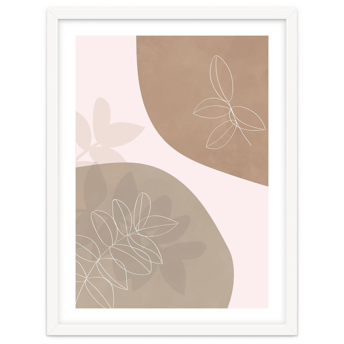 Abstract Neutral Line Art Drawing