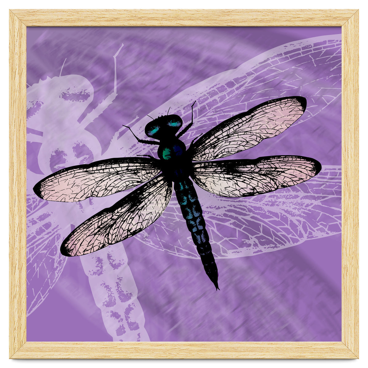 Blue dragonfly vector