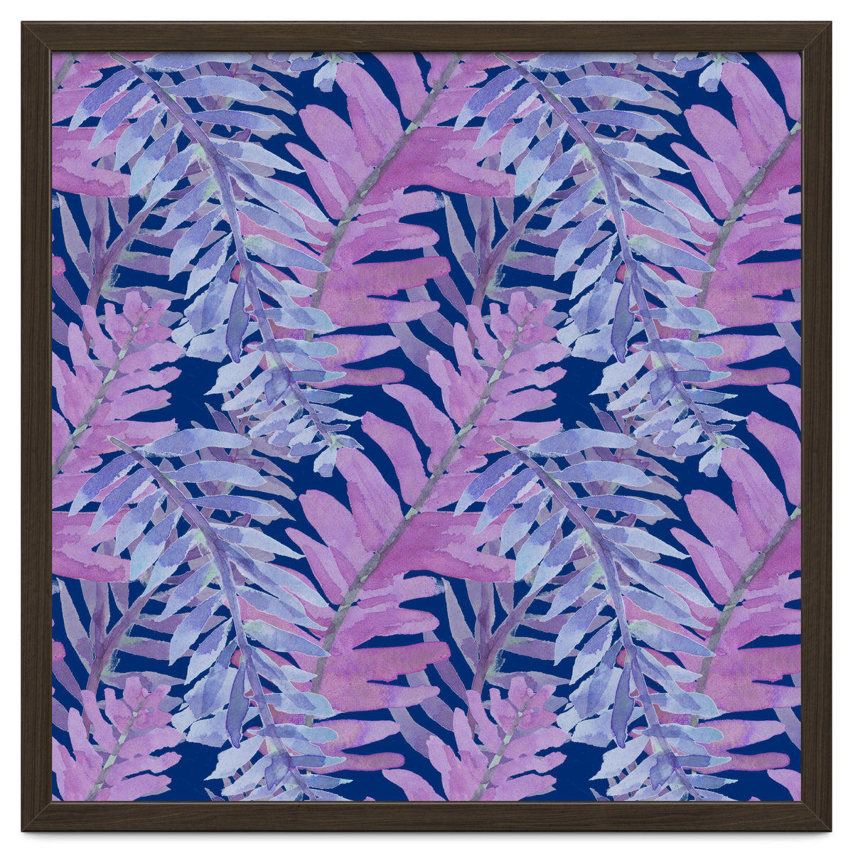 Woodland Ferns in Blue