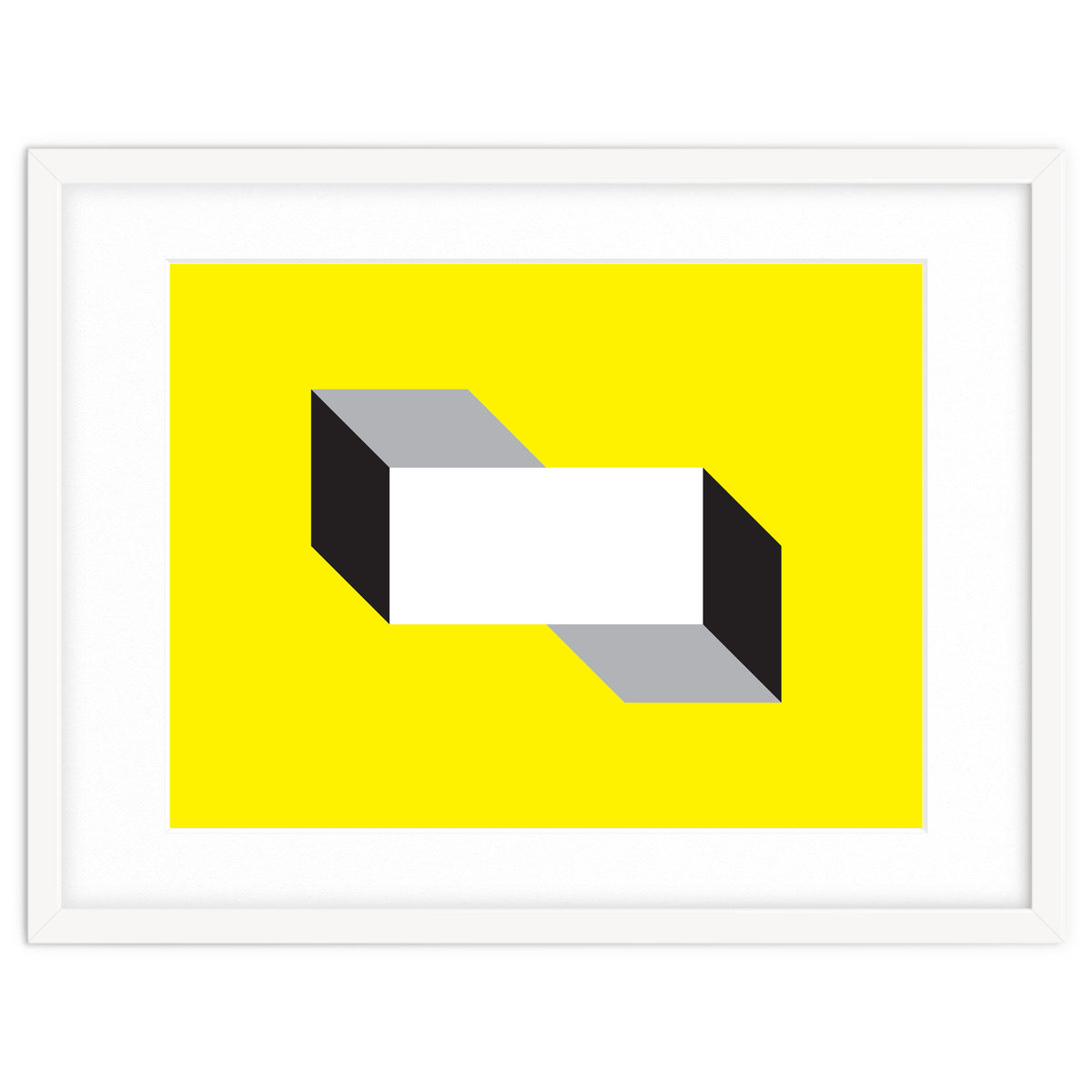 Geometric Shapes No. 50 - yellow, black & grey