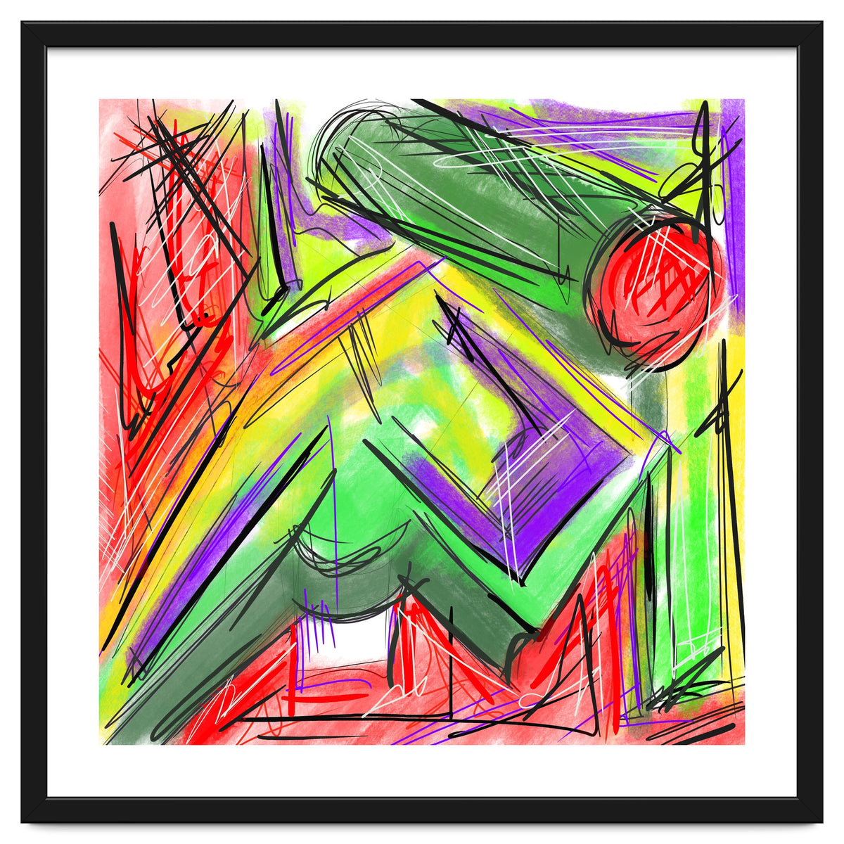 colored shapes in perspective