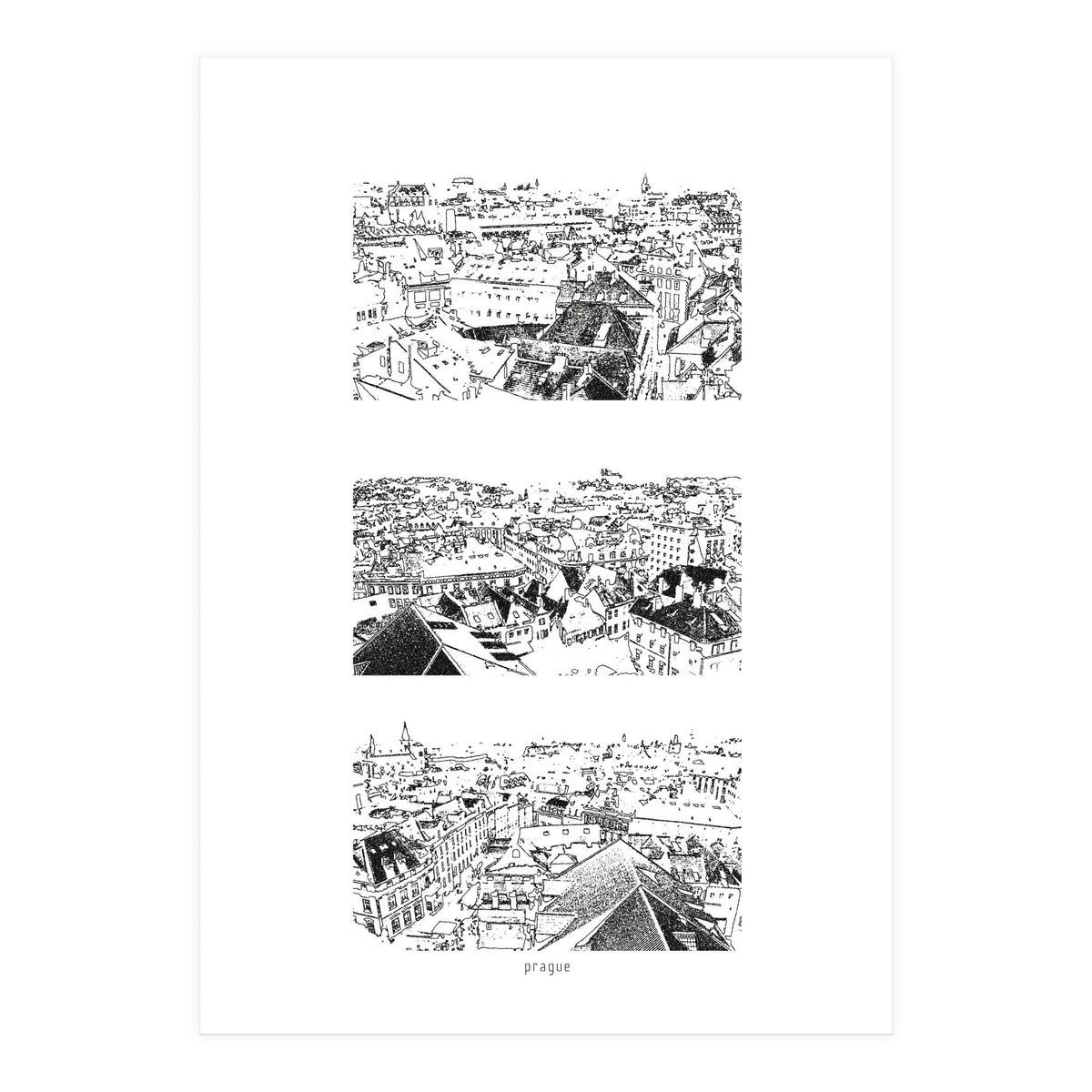 Prague print in black  (Print Only)