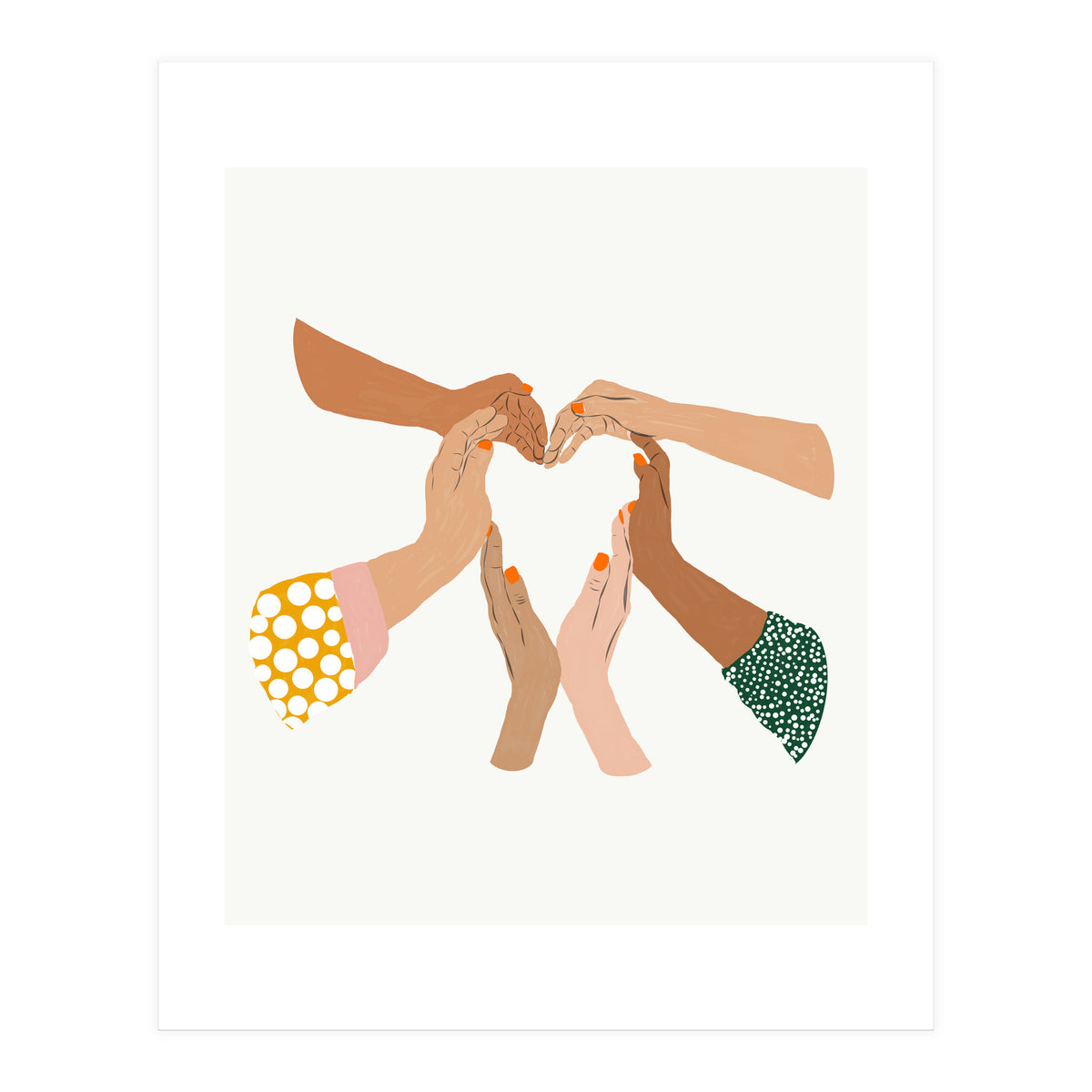 Indiscrimination | Anti-Racism Painting | Unity Illustration | Women Empowerment Growth Mindset (Print Only)