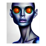 Strange Alien Woman Portrait Face AI Art (Print Only) thumbnail