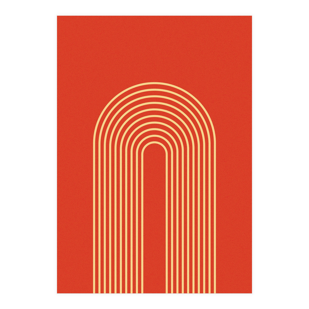 Rainbow Lines Mid Century Geometric Art (Print Only)