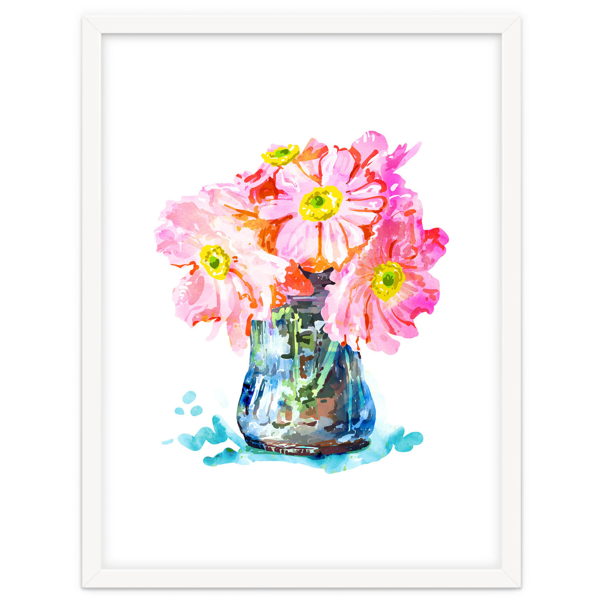 Watercolor Flower Pot