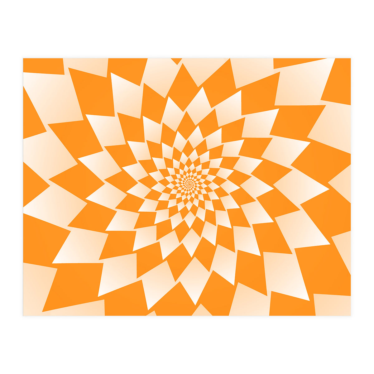 Abstract Orange Geometric  (Print Only)