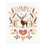 Floral Stag | Earthy Colours (Print Only) thumbnail