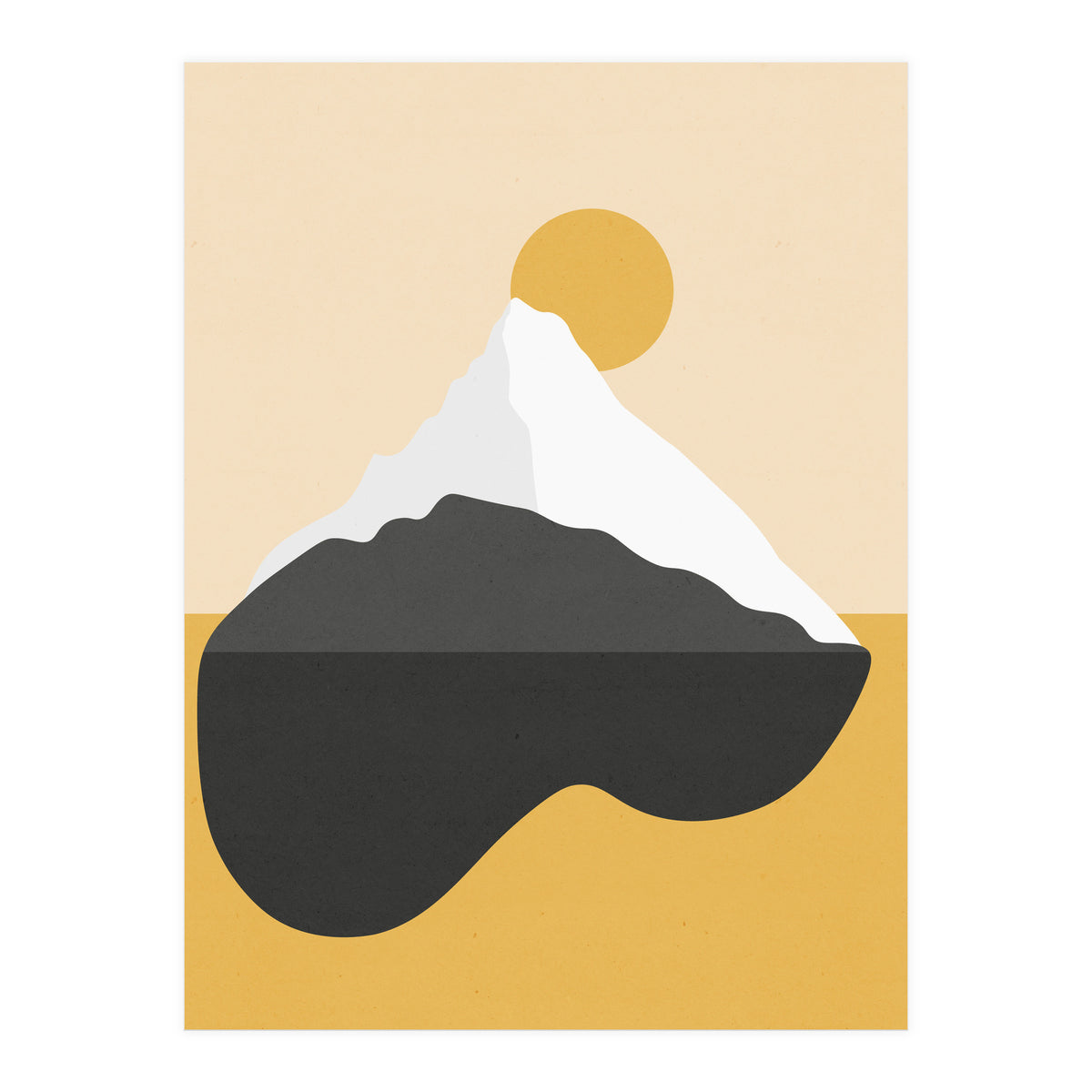 Abstract Mountain - Golden Desert (Print Only)