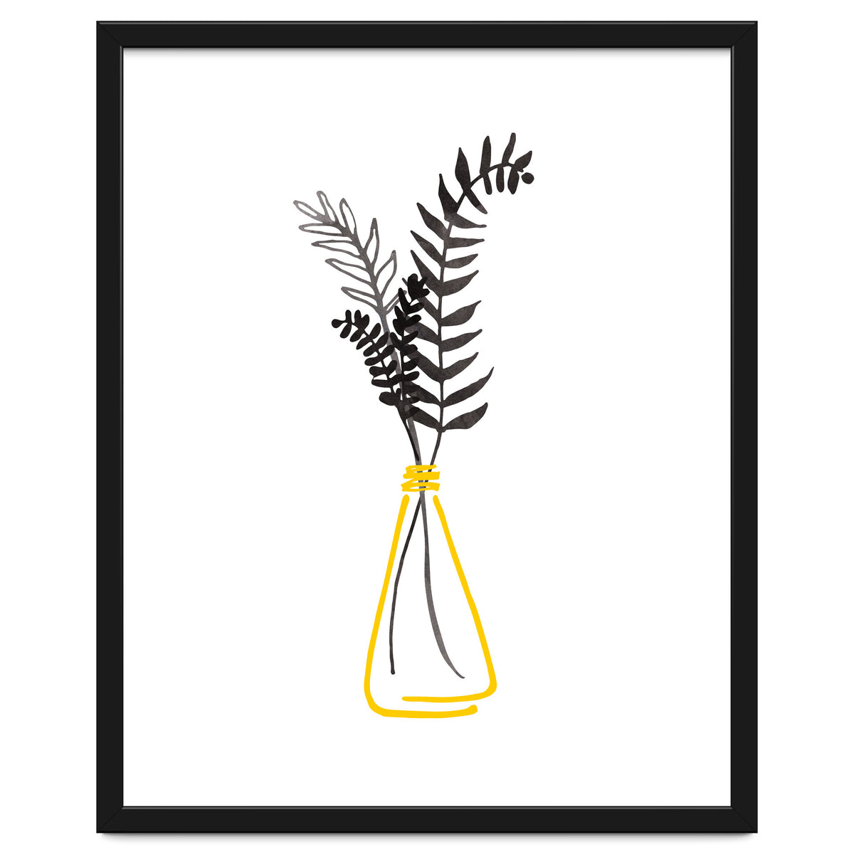 Black Watercolor Bouquet