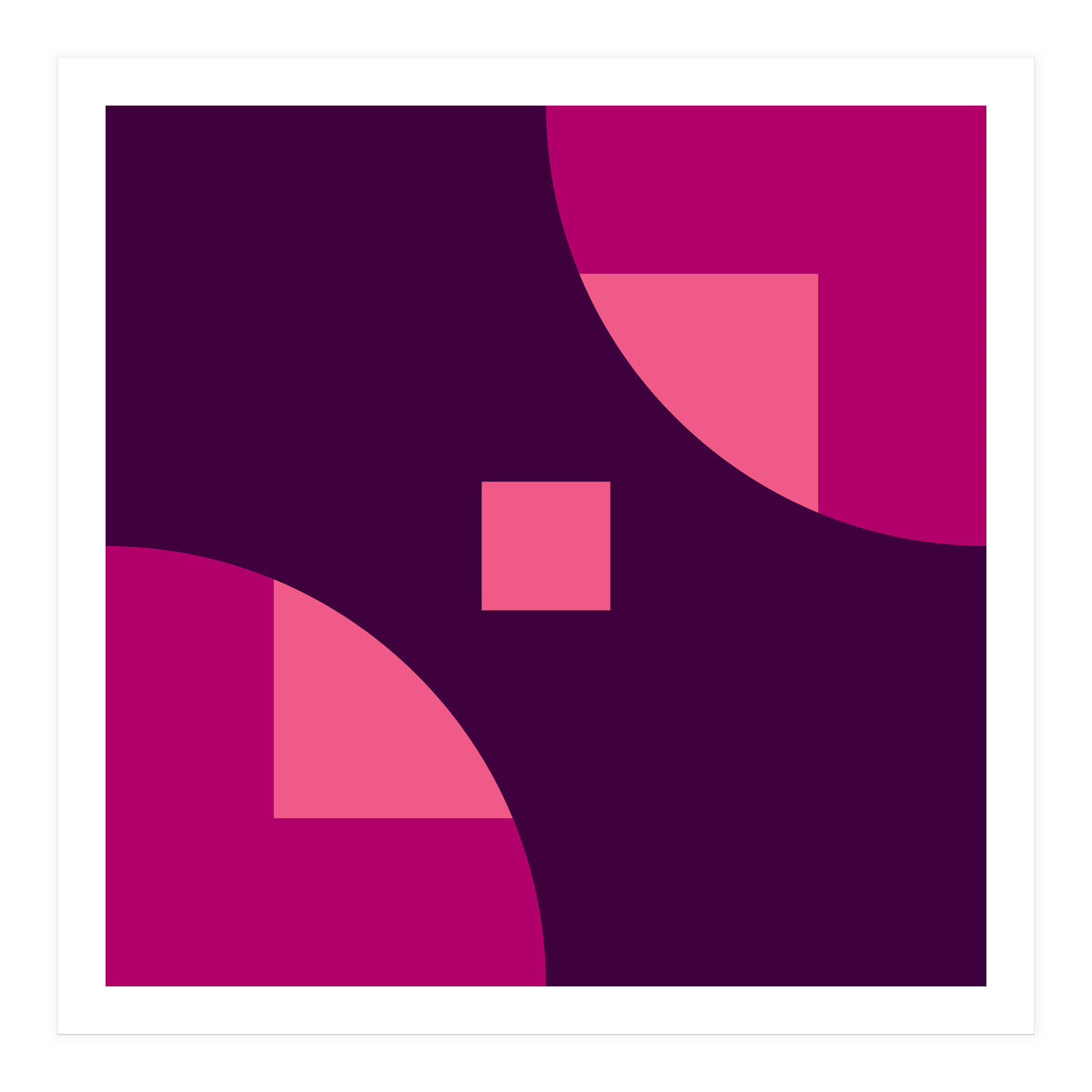 Geometric Shapes No. 1 - purple & pink squares (Print Only)
