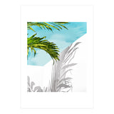 Palms In My Backyard, Tropical Greece Architecture Travel Painting, Summer Scenic Building  (Print Only) thumbnail
