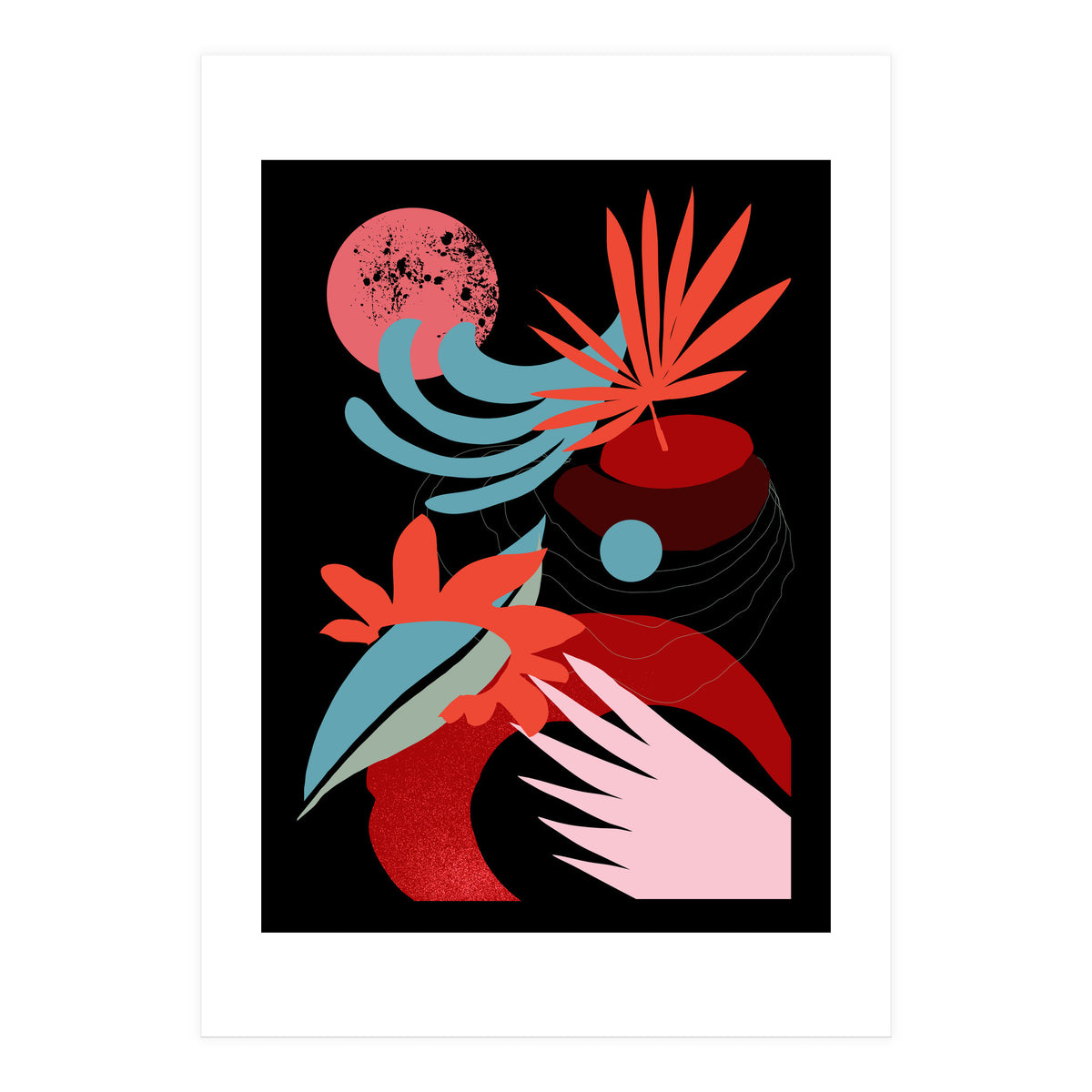 Dark night flowers (Print Only)