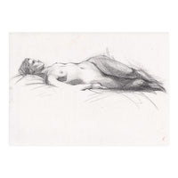 Beautiful erotic drawing of woman (Print Only)