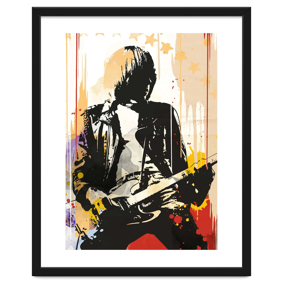 Johnny Ramone pop art poster