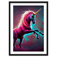 Dark Rainbow Gothic Unicorn AI created digital art