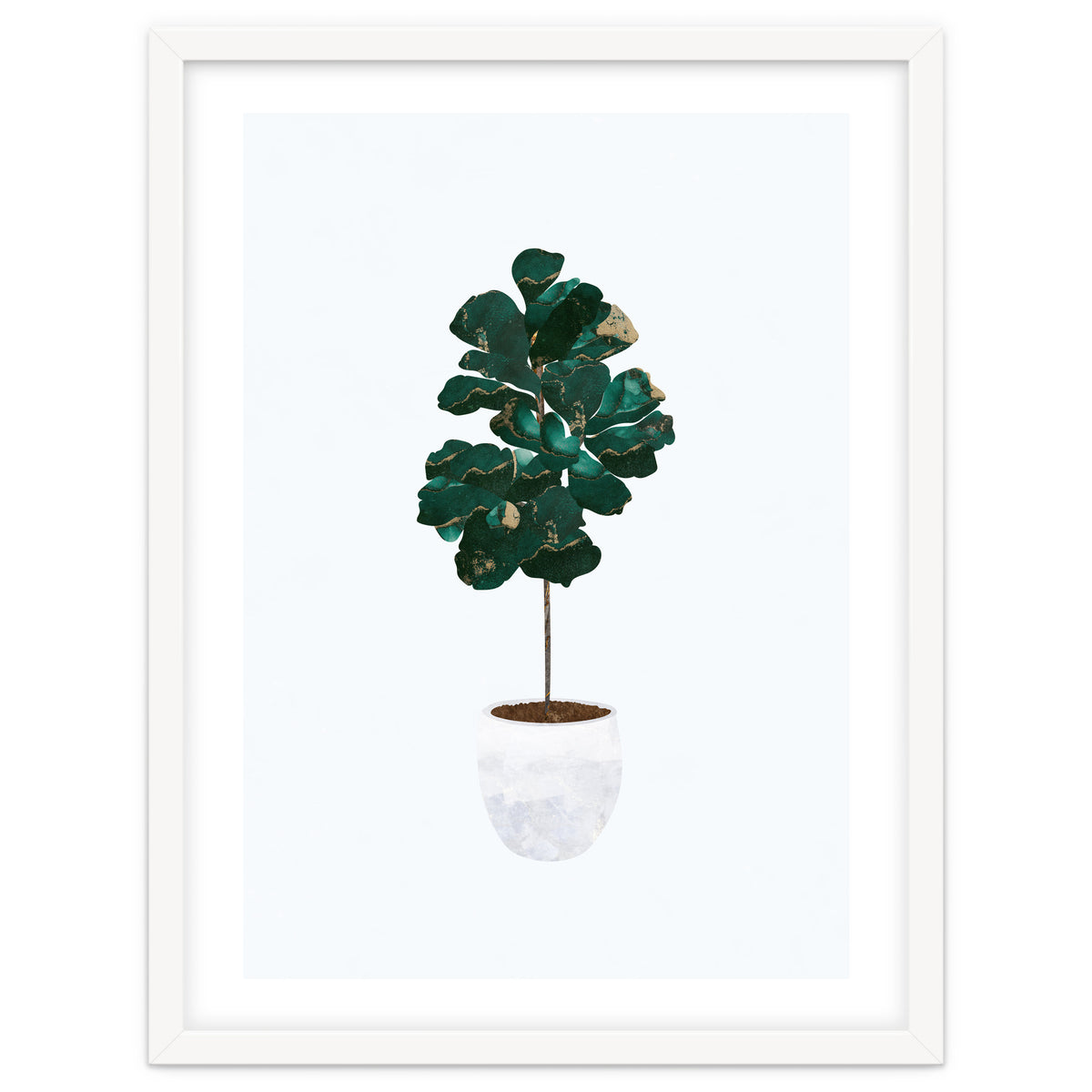 FIddle Leaf Fig gold and green