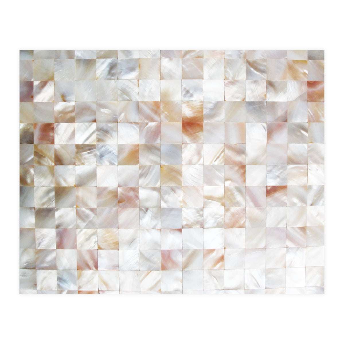 Mother of Pearl, Exotic Tiles Photography, Neutral Minimal Geometrical Graphic Design (Print Only)
