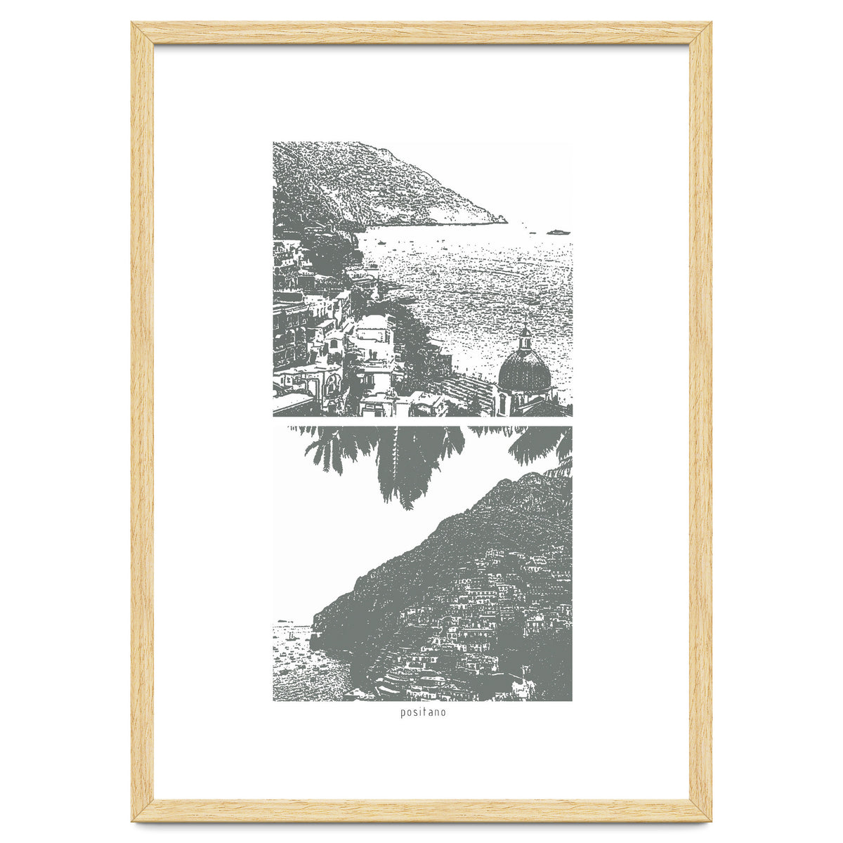 Printed Positano in Grey
