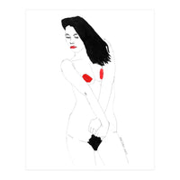 Untitled #19 - Nude in black and red (Print Only)