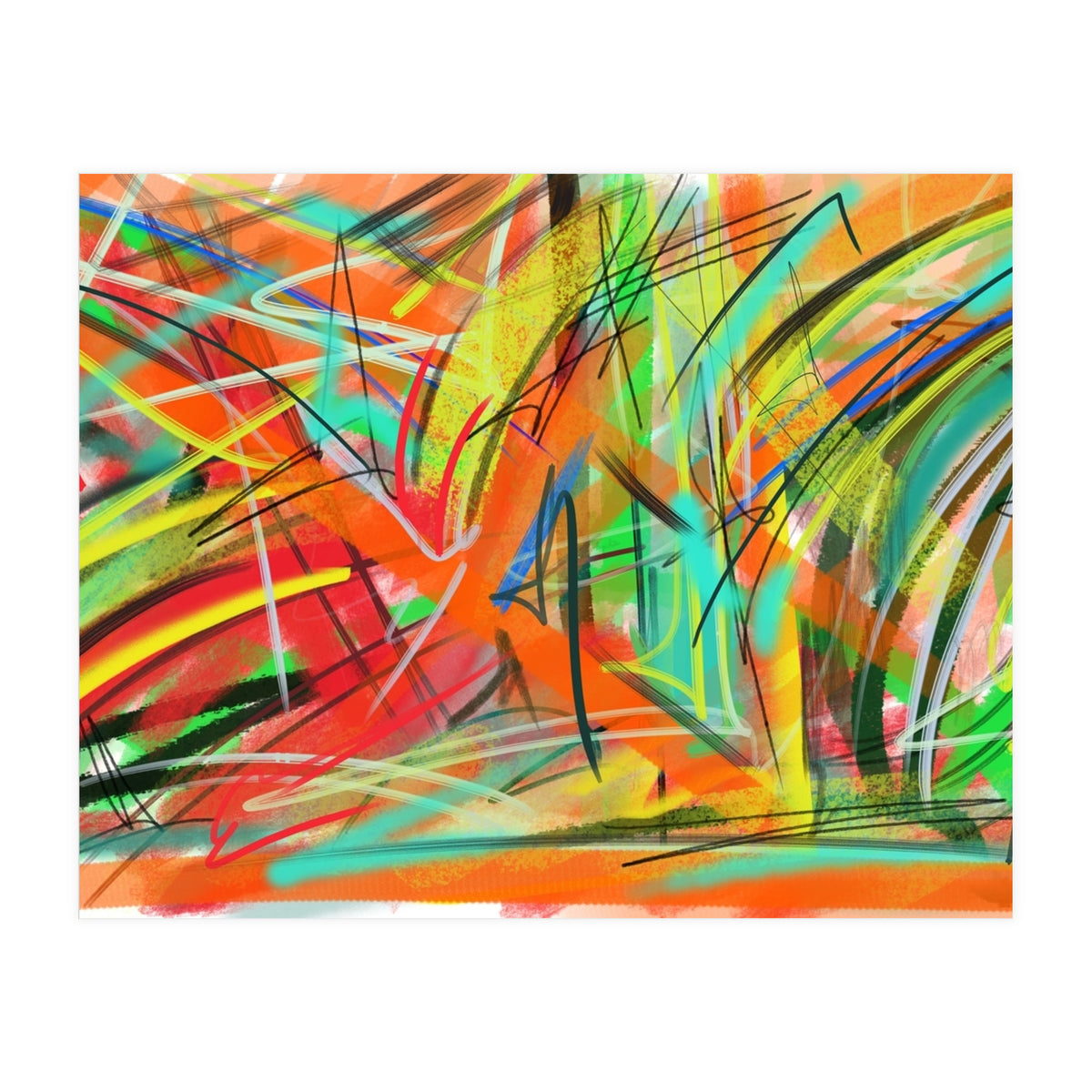 Emersions In Orange And Yellow (Print Only)