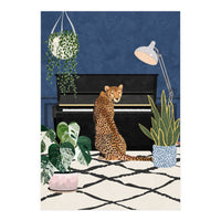 Cheetah playing the piano (Print Only)