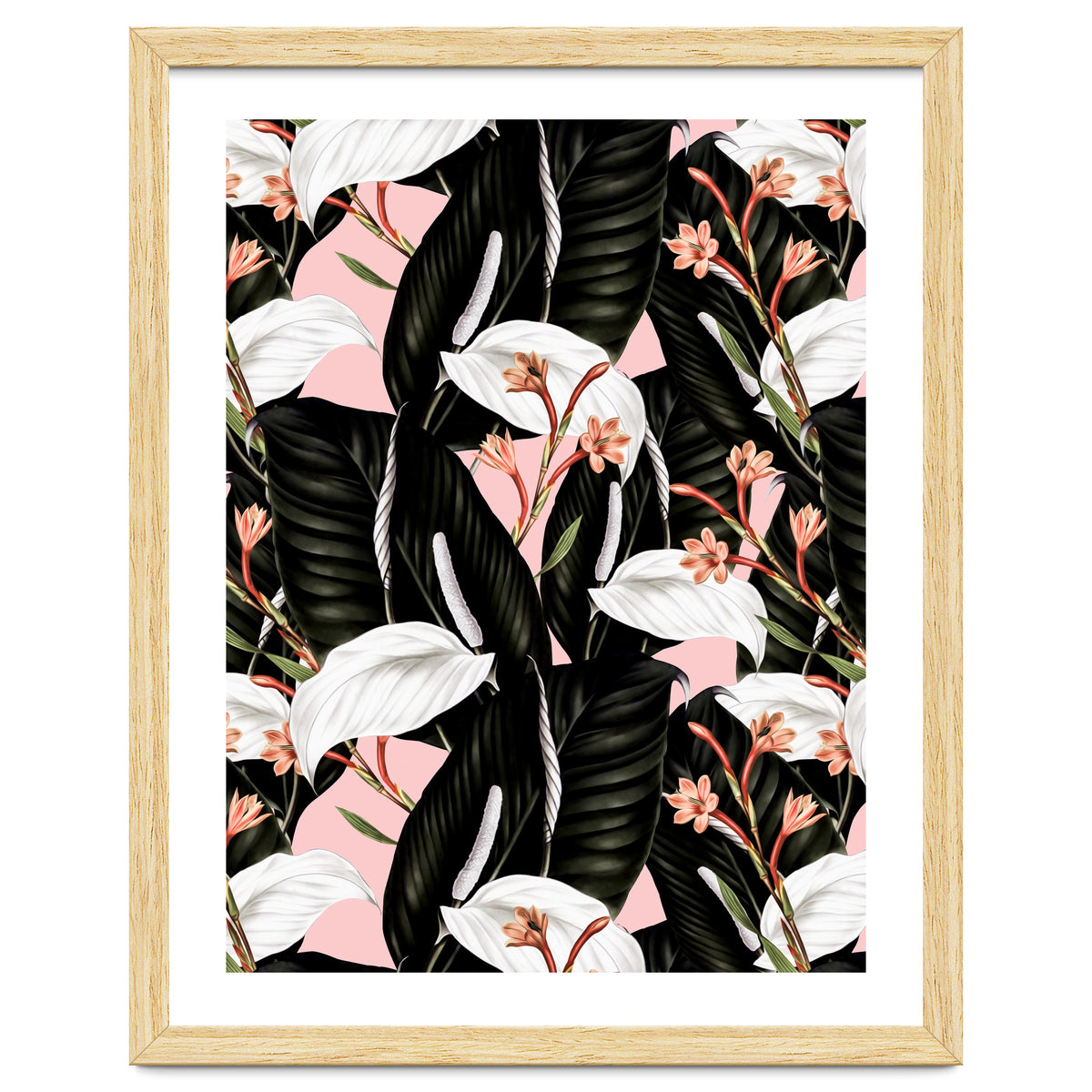 Flowery exotic botanical pink