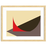 Geometric Shapes No. 6 - brown, beige & red