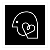 Head Heart_Black (Print Only) thumbnail