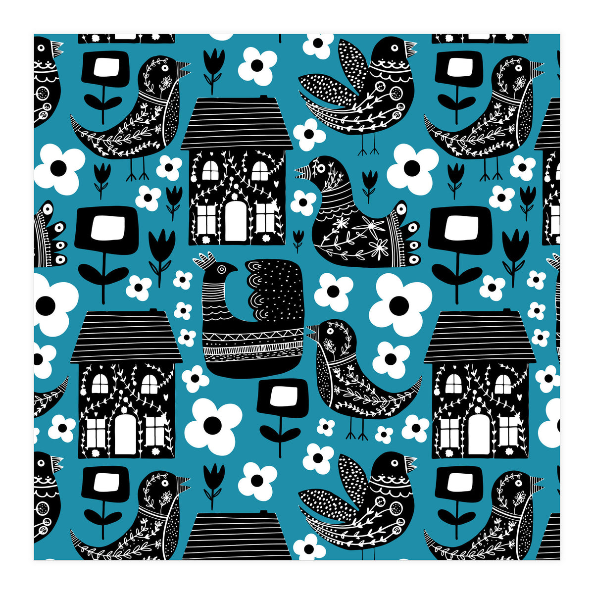 Max Folk Blue  (Print Only)