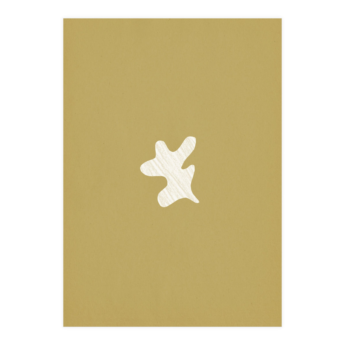 Olive green Matisse inspired shape (Print Only)