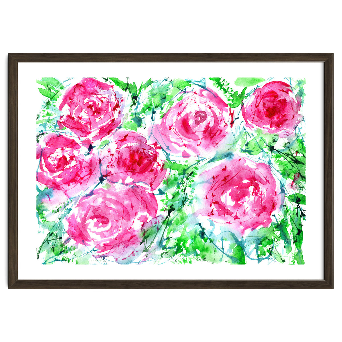 Blooming bouquet || watercolor roses