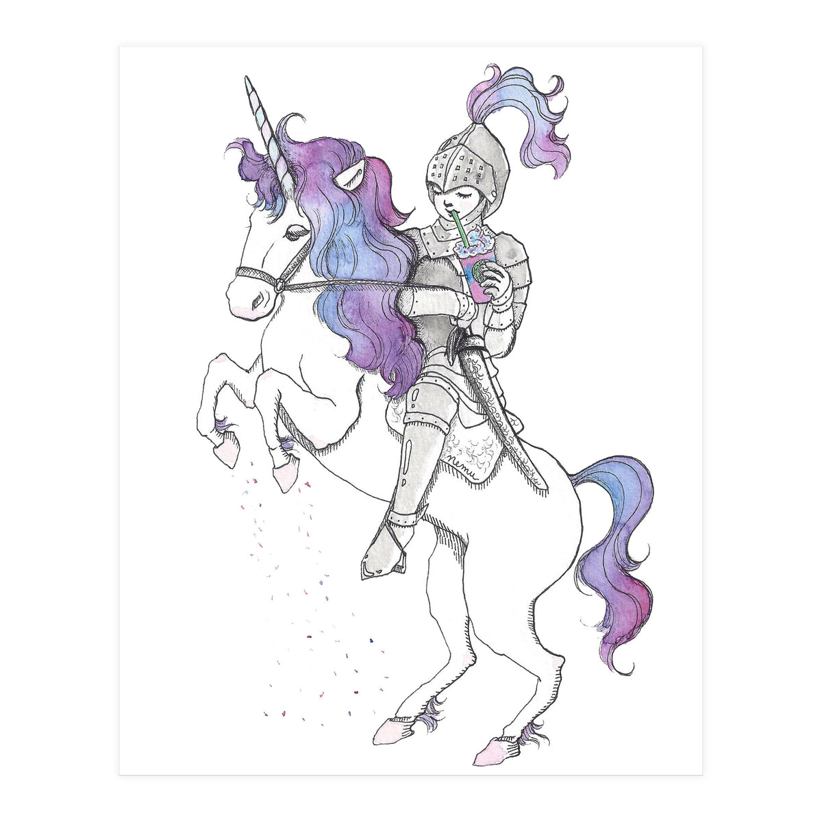 Unicorn Knight (Print Only)