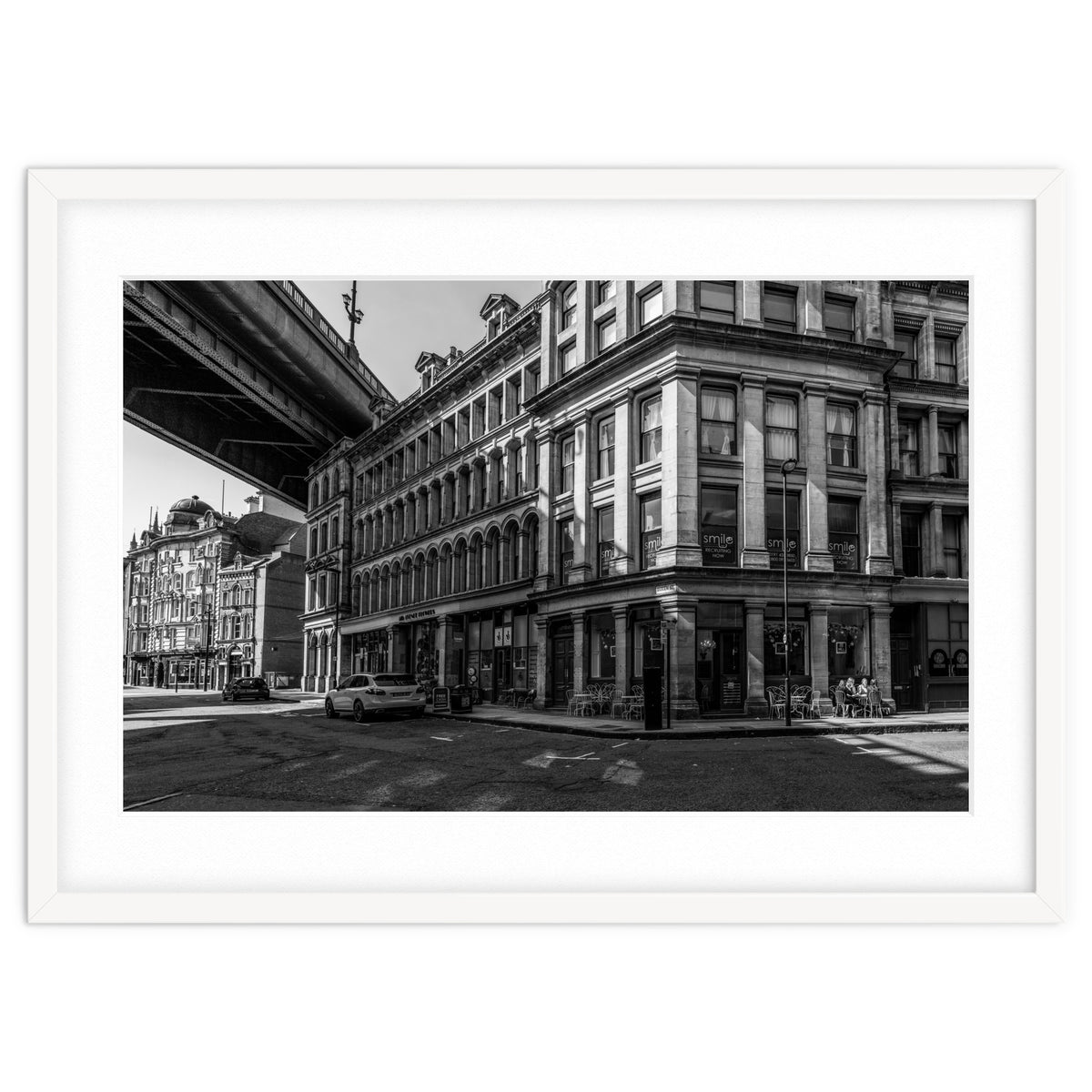 Dene st Newcastle monochrome