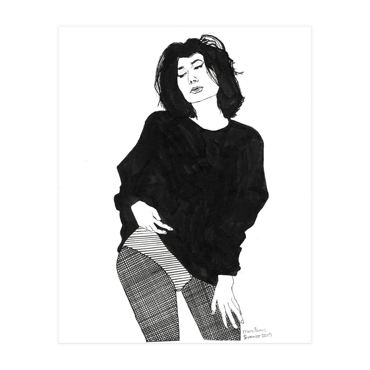 Untitled #44 - Woman in black (Print Only)