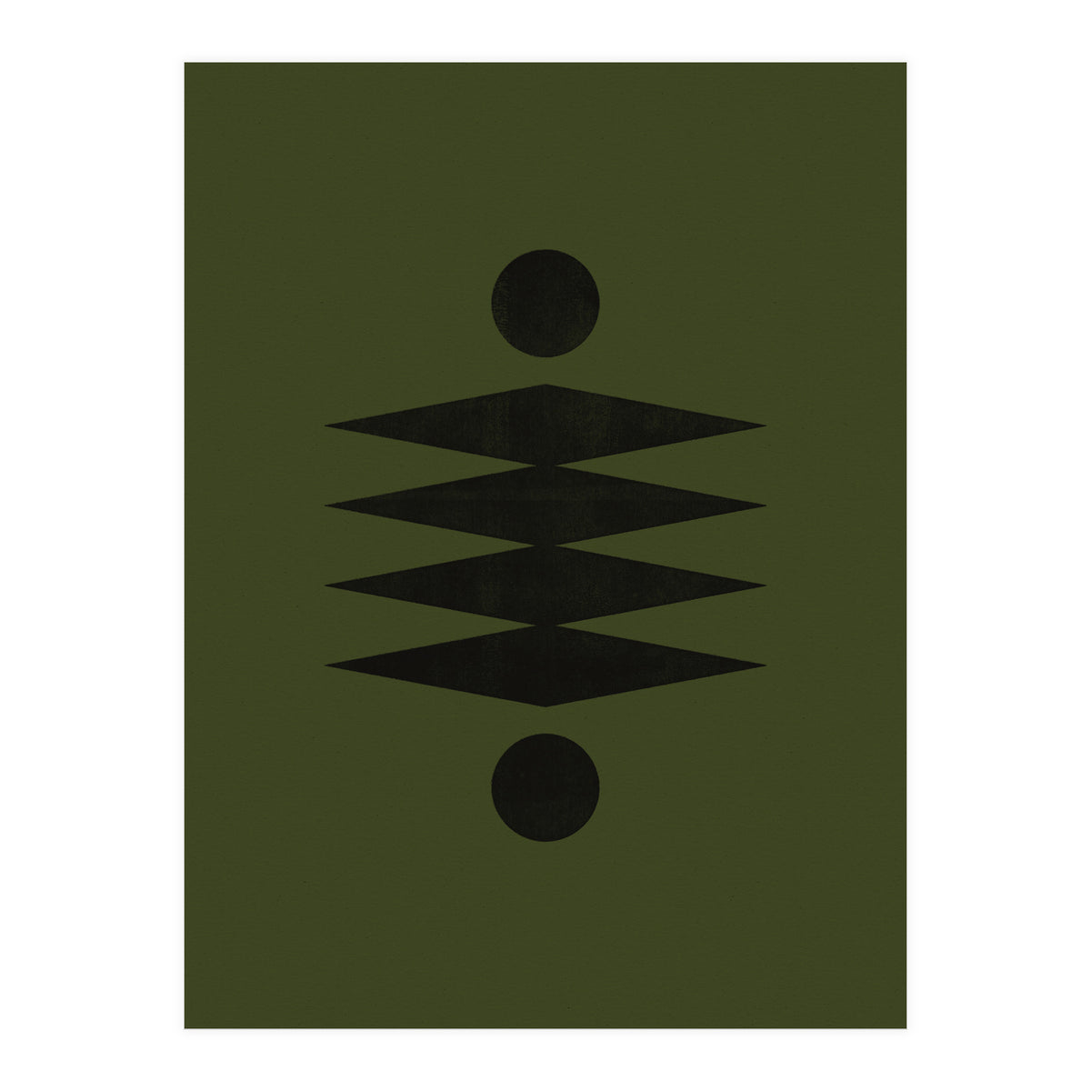 Mid-Century Modern No.19 - Woodblock Print (Print Only)